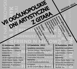  Oglnopolskie Dni Artystyczne z Gitar, Mosina, 12-14 IV 2013 r. 
